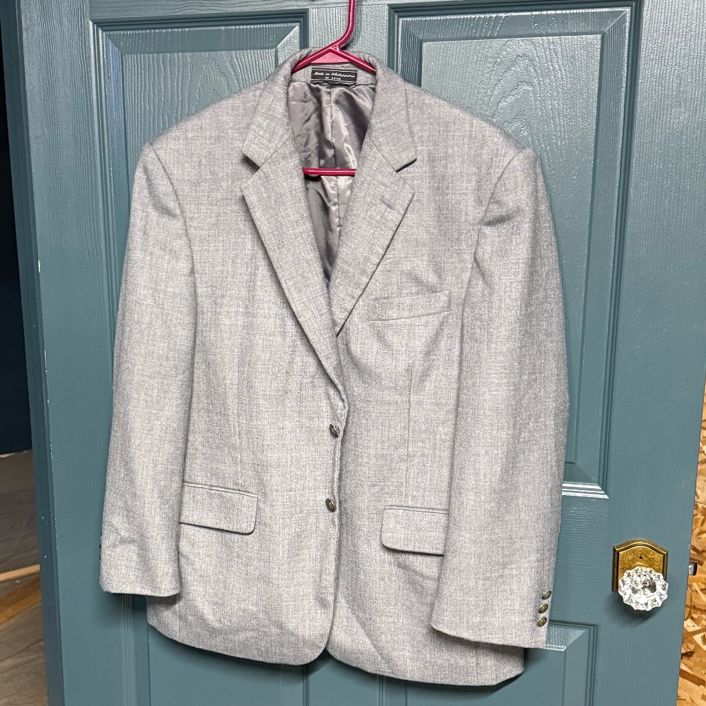 Vintage Holley's Shop For Men Gray Blazer Sport Coat Suit Jacket 42 Short — image 5 of 6